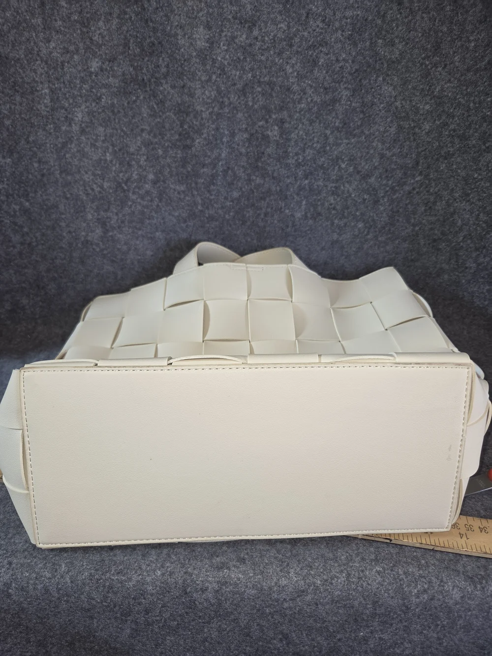 Woven Vegan Leather Cream Tote Bag - Timeless Everyday Carry
